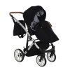 Junama Space Black stroller leg cover keeping baby warm in colder weather