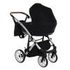 Junama Space Black luxury stroller rear view showing durable chassis