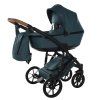 Junama Space Green premium stroller front view with green finish