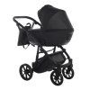 Junama Space Eco Black luxury stroller rear view showing durable chassis