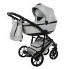 Junama Space Eco Grey premium stroller front view with grey finish