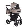 Junama Smart Beige designer baby stroller side view with modern frame