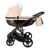 Junama Diamond Classic Beige luxury baby stroller main view with diamond design carrycot