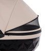 Junama Diamond Classic Beige stroller canopy protecting baby from sun and wind