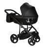 Junama Diamond Classic Black premium stroller front view with elegant black finish