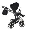 Junama Diamond S V3 Black Silver front swivel wheels with lock function