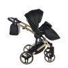 Junama Fluo Line V3 Black stroller configured as practical travel system