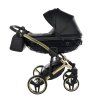 Junama Fluo Line V3 Black luxury baby stroller main view with modern black design