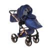 Junama Fluo Line V3 Blue stroller footmuff keeping baby warm in colder weather