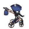 Junama Fluo Line V3 Blue stroller canopy protecting baby from sun and wind