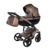 Junama Fluo Line V3 Brown luxury baby stroller main view with modern design