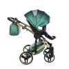 Junama Fluo Line V3 Green stroller canopy protecting baby from sun and wind