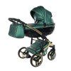 Junama Fluo Line V3 Green premium stroller front view with green finish