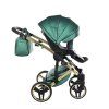 Junama Fluo Line V3 Green stroller handle with eco leather finish for comfortable grip