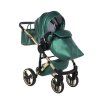 Junama Fluo Line V3 Green stroller leg cover keeping baby warm in colder weather