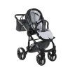 Junama Fluo Line V3 Grey sport seat front view with safety harness