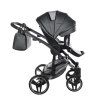 Junama Fluo Line V3 Grey stroller canopy protecting baby from sun and wind