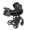 Junama Fluo Line V3 Grey premium stroller front view with grey finish