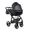 Junama Fluo Line V3 Grey luxury stroller rear view showing durable chassis