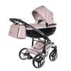 Junama Fluo Line V3 Pink premium stroller front view with pink finish