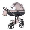 Junama Fluo Line V3 Pink stroller mosquito net protecting baby from insects