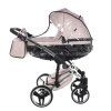 Junama Fluo Line V3 Pink stroller rain cover protecting baby during rainy weather