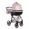 Junama Fluo Line V3 Pink luxury stroller rear view showing durable chassis