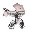 Junama Fluo Line V3 Pink Silver luxury baby stroller main view with elegant silver design