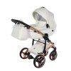 Junama Fluo Line V3 Individual White Cooper luxury baby stroller main view with elegant cooper design