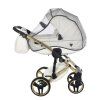 Junama Fluo Line V3 Individual White Gold stroller mosquito net protecting baby from insects