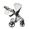 Junama Fluo Line V3 Individual White Silver stroller seat unit for toddlers with adjustable backrest