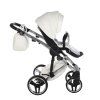Junama Fluo Line V3 Individual White Silver stroller wheels designed for smooth and stable ride