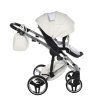 Junama Fluo Line V3 Individual White Silver stroller canopy protecting baby from sun and wind