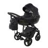 Junama S Class Black premium stroller front view with black finish