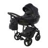 Junama S Class Black stroller handle with eco leather finish for comfortable grip