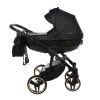 Junama S Class Black designer baby stroller side view with modern frame