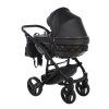 Junama S Class Black luxury stroller rear view showing durable chassis