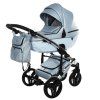 Junama S Class Blue premium stroller front view with blue finish