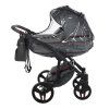 Junama S Class Grey stroller rain cover protecting baby during rainy weather