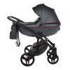 Junama S Class Grey designer baby stroller side view with modern frame