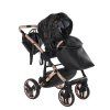 Junama Hearts Black Cooper stroller leg cover keeping baby warm in colder weather