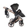 Junama Hearts Black Cooper stroller seat unit for toddlers with adjustable backrest