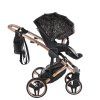 Junama Hearts Black Cooper stroller configured as practical travel system