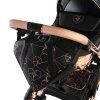 Junama Hearts Black Cooper luxury baby stroller handle detail