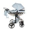 Junama Hearts Blue Silver stroller chassis with lightweight aluminium construction