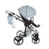 Junama Hearts Blue Silver stroller shopping basket for everyday baby essentials