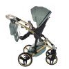 Junama Hearts Green Gold stroller handle with eco leather finish for comfortable grip