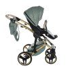 Junama Hearts Green Gold stroller seat unit for toddlers with adjustable backrest