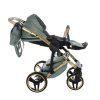 Junama Hearts Green Gold stroller configured as practical travel system