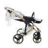 Junama Hearts White Gold stroller configured as practical travel system